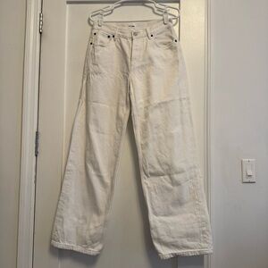 Still Here Everyday Wide Leg Mid Rise Jeans Size 28 - Milk